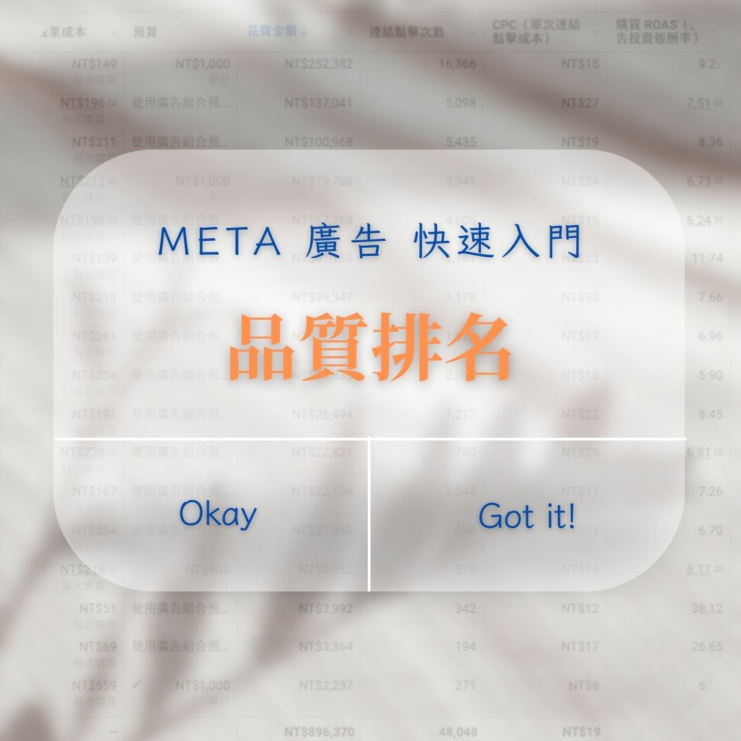 FB廣告品質評分解密：三大關鍵指標完整剖析